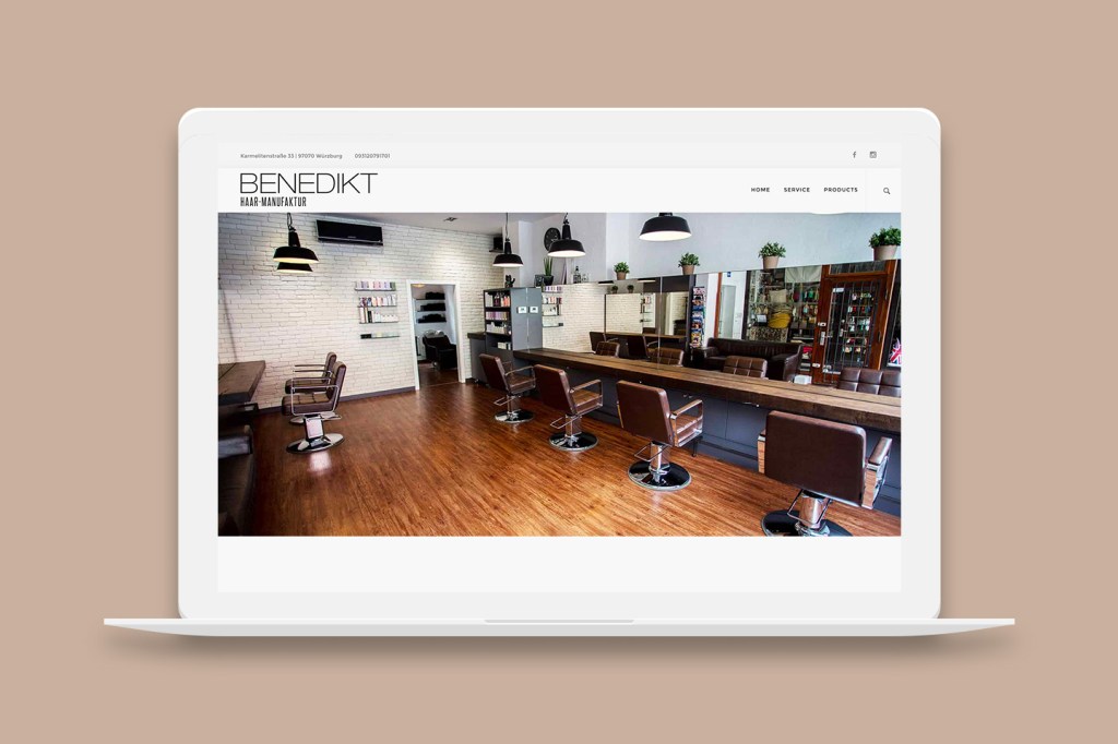 Webdesign für den Friseur-Salon – Benedikt Haar-Manufaktur in Würzburg